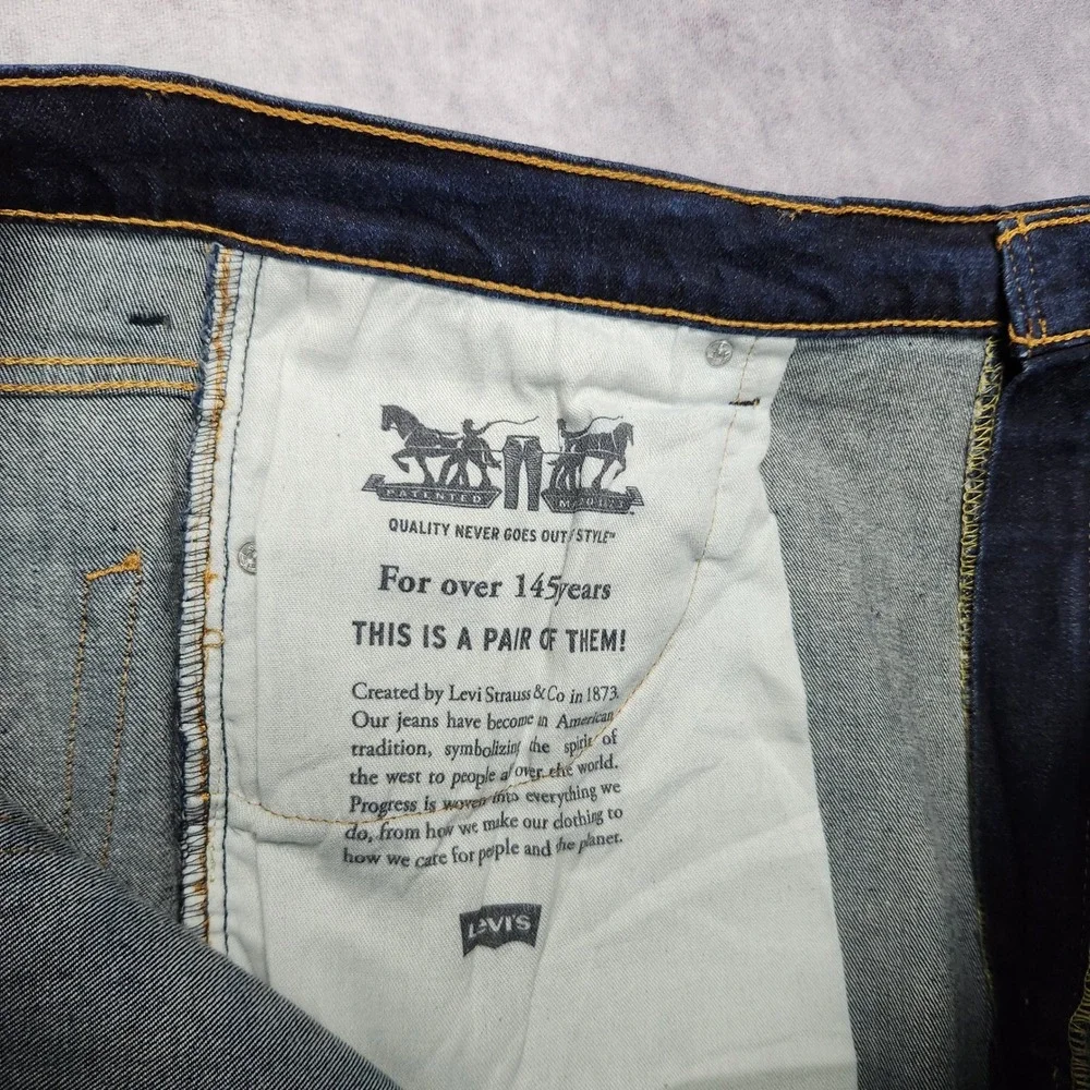 Levis 550 Mens Relaxed Fit‎ Dark Wash Tapered Leg Blue Jeans 42 to 44x32 Pants